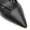 Scarpin Fivelas Couro Preto - imagem 6