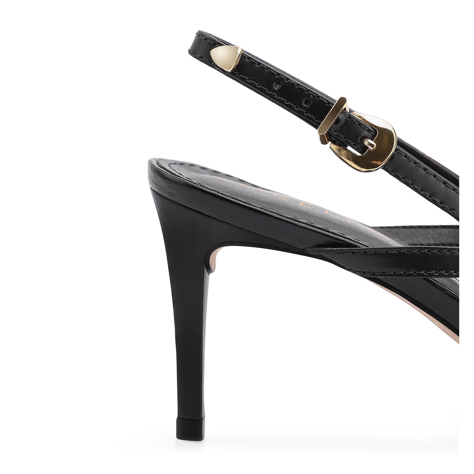 Scarpin Fivelas Couro Preto