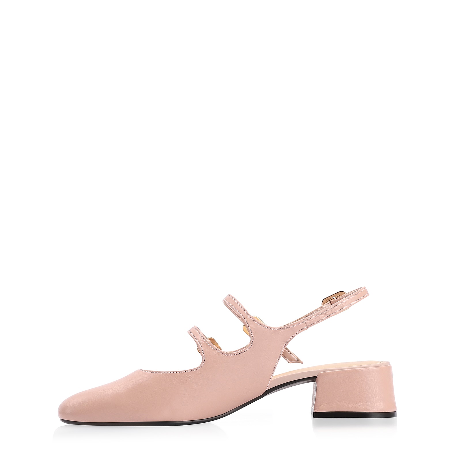 Scarpin Fivelas Couro Rosa