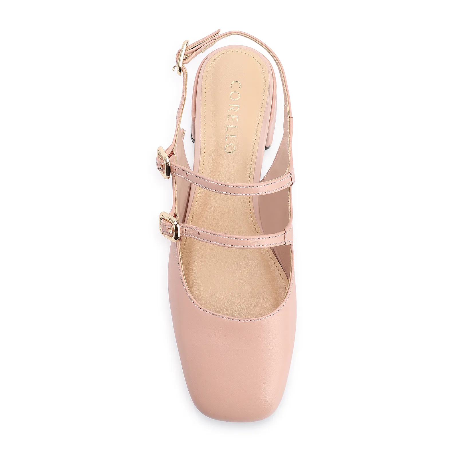 Scarpin Fivelas Couro Rosa