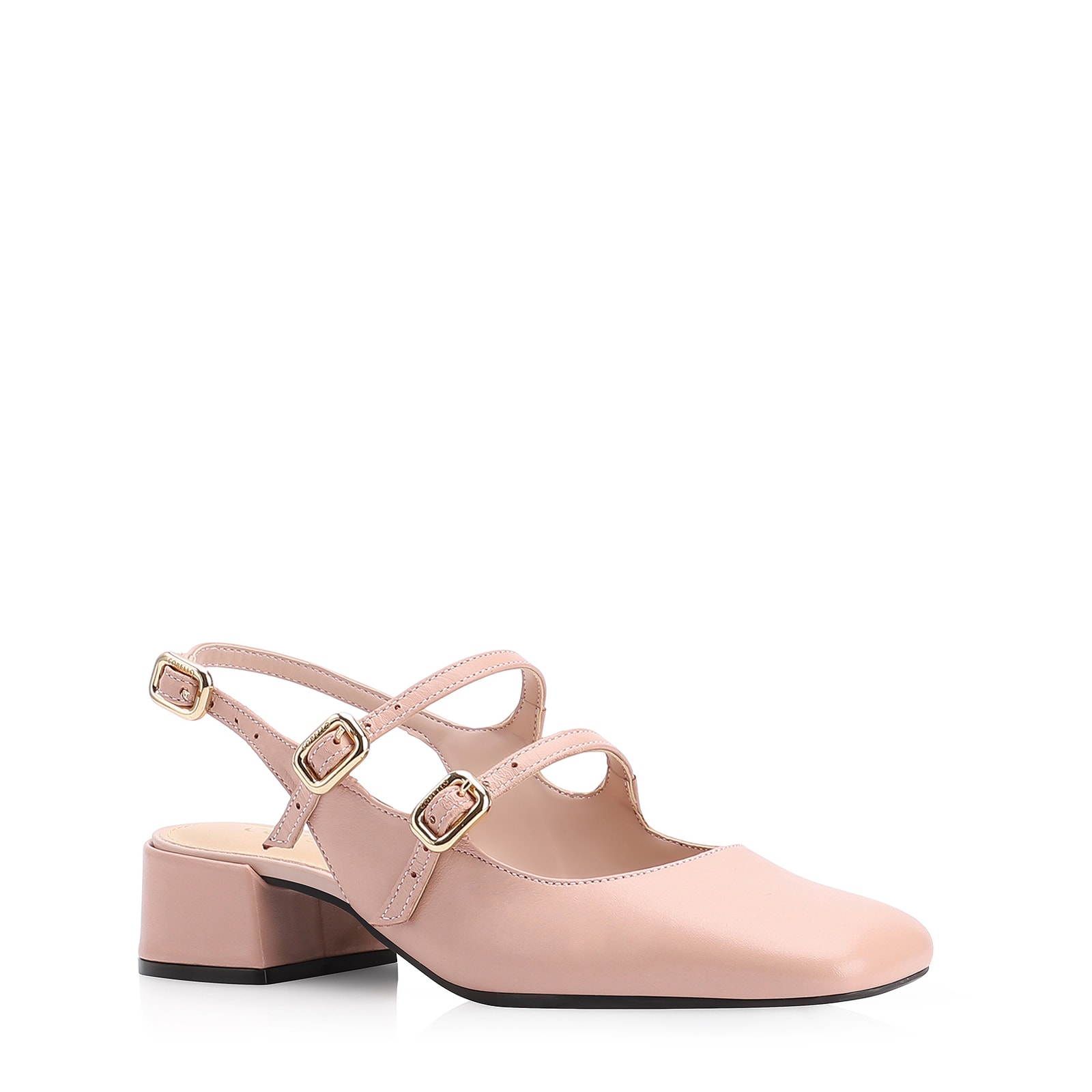 Scarpin Fivelas Couro Rosa