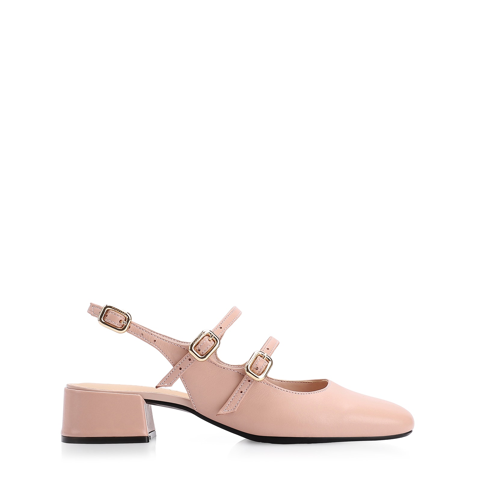 Scarpin Fivelas Couro Rosa