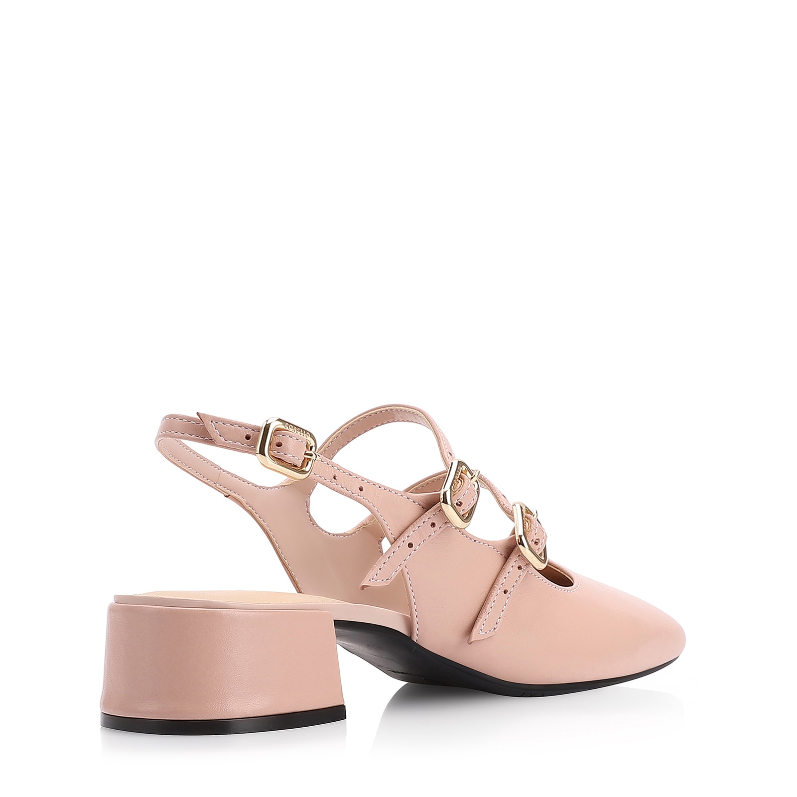 Scarpin Fivelas Couro Rosa