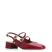 Scarpin Fivelas Couro Vermelho Cereja - imagem 1