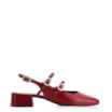 Scarpin Fivelas Couro Vermelho Cereja - imagem 2