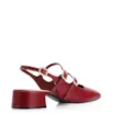 Scarpin Fivelas Couro Vermelho Cereja - imagem 3