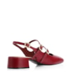 Scarpin Fivelas Couro Vermelho Cereja - imagem 3