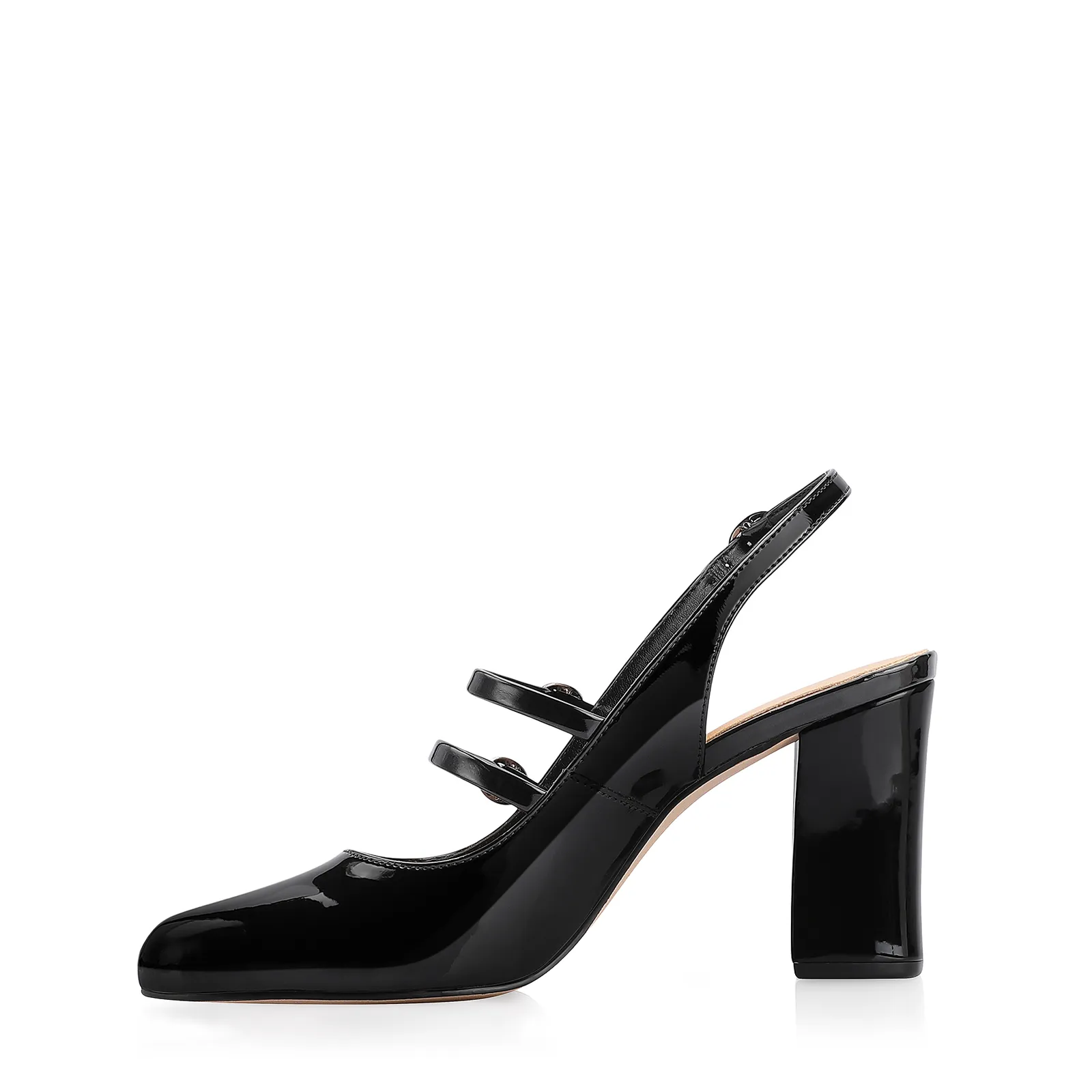 Scarpin Fivelas Verniz Preto