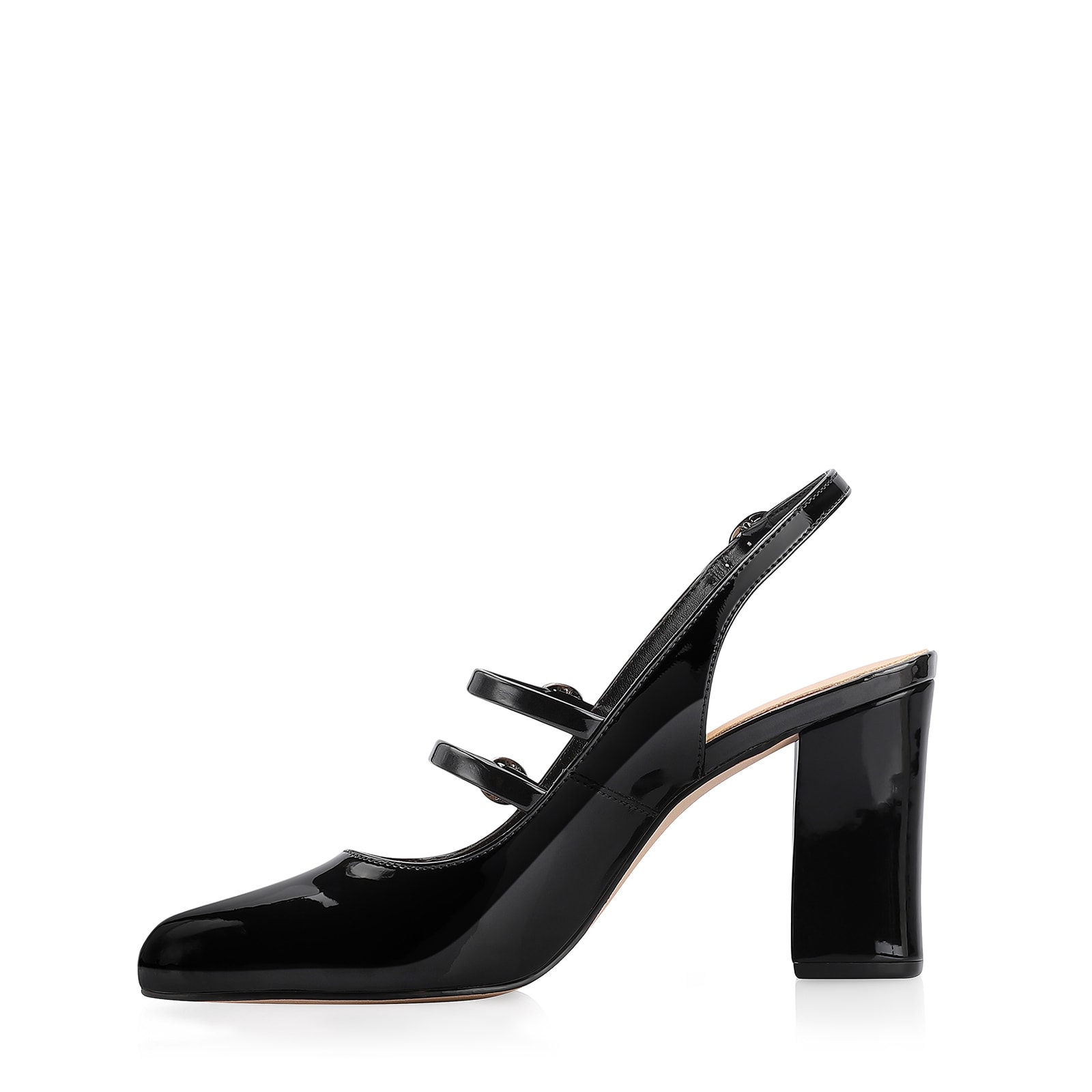Scarpin Fivelas Verniz Preto