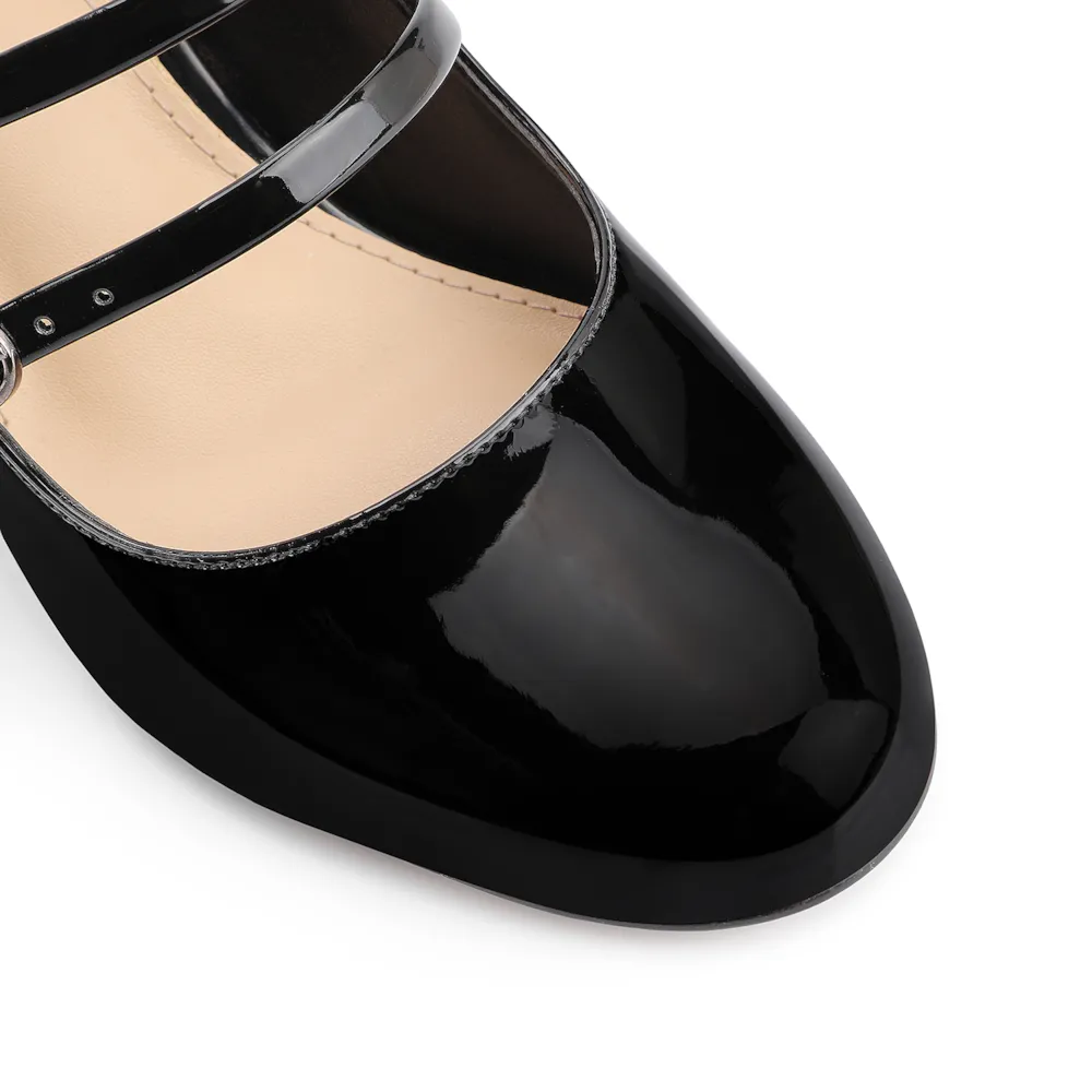 Scarpin Fivelas Verniz Preto - imagem 6
