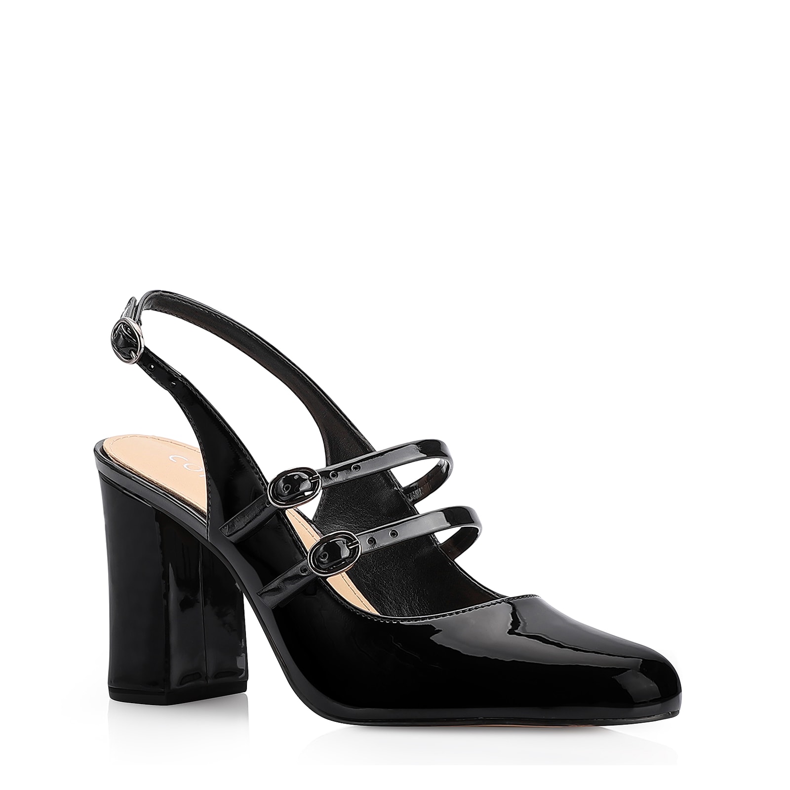 Scarpin Fivelas Verniz Preto