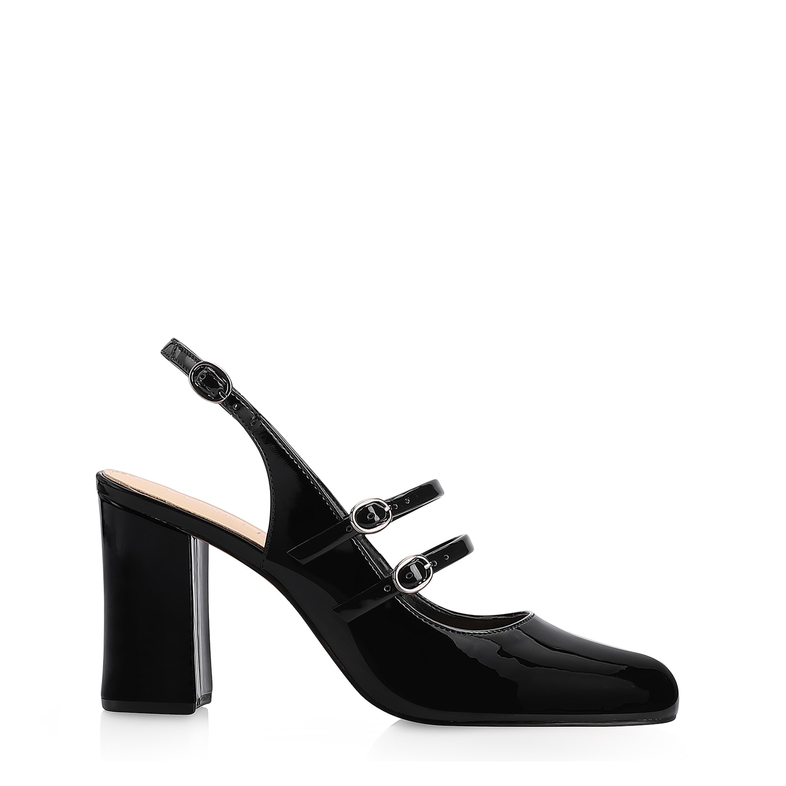 Scarpin Fivelas Verniz Preto