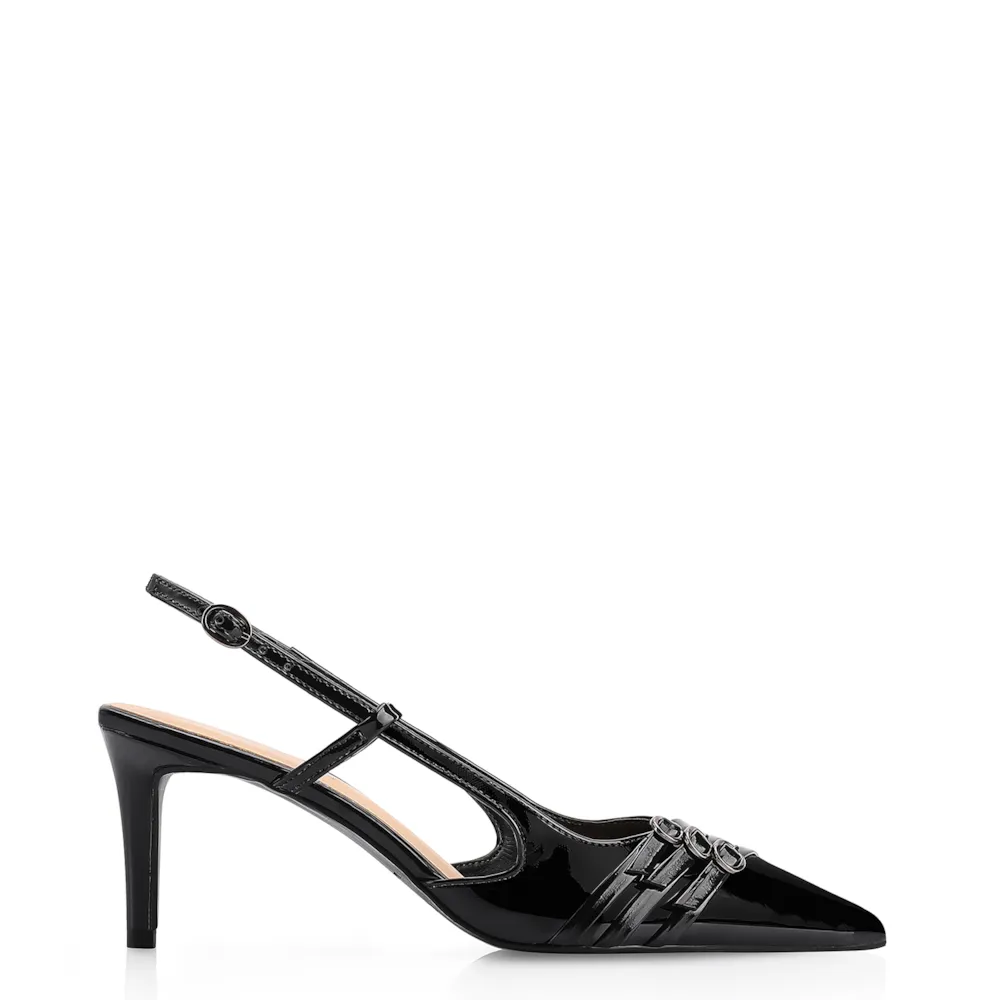 Scarpin Fivelas Verniz Preto - imagem 3