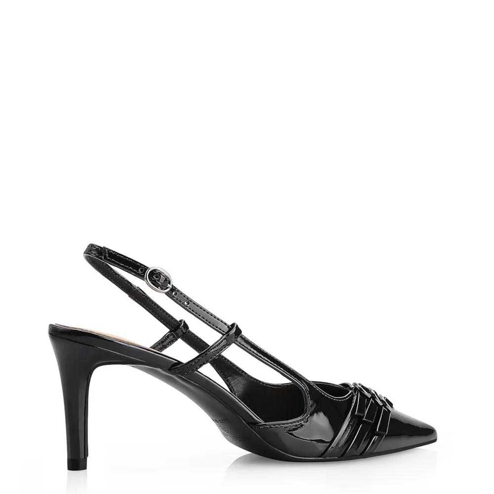 Scarpin Fivelas Verniz Preto - imagem 4