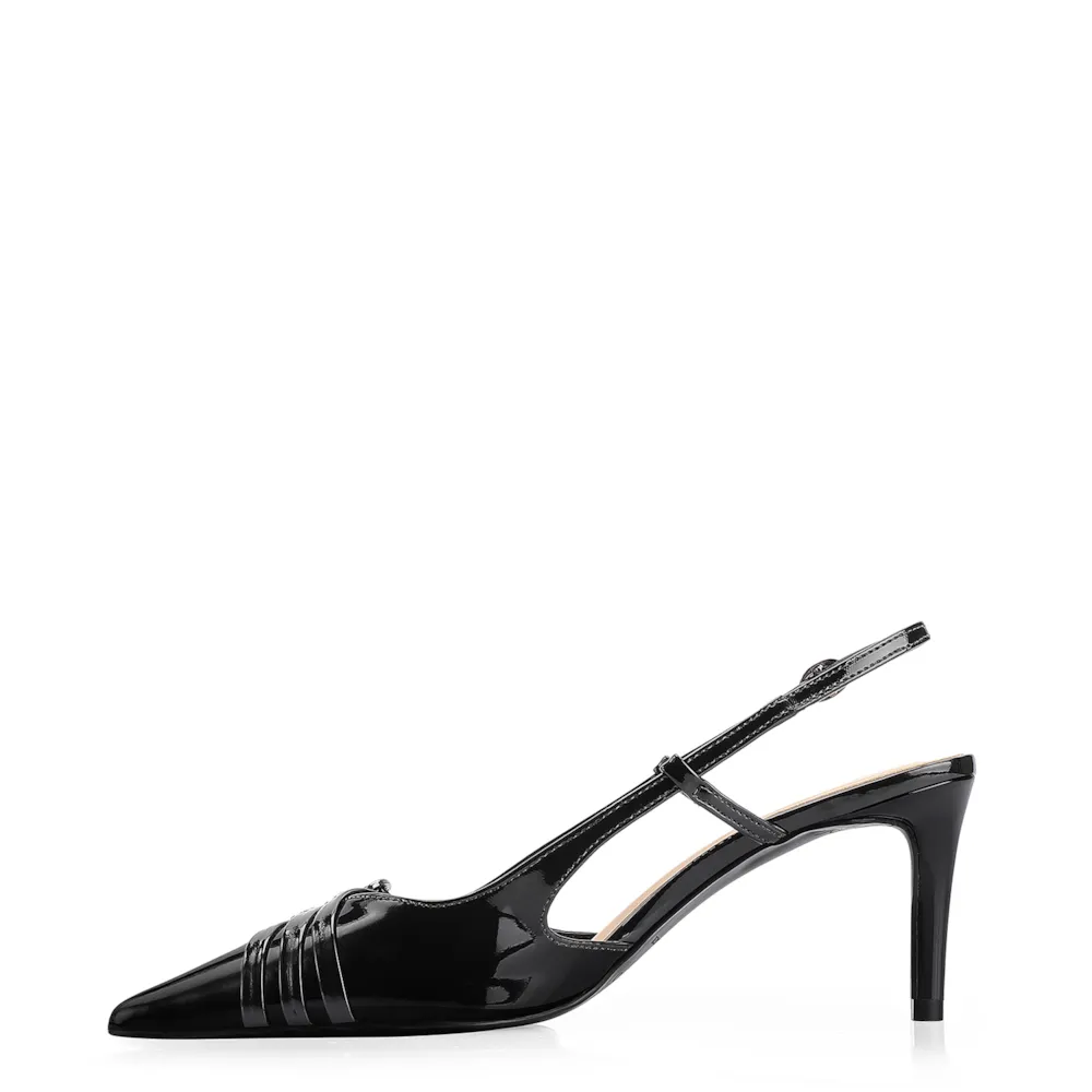 Scarpin Fivelas Verniz Preto - imagem 5