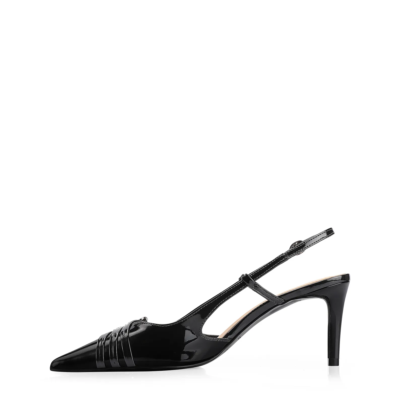 Scarpin Fivelas Verniz Preto