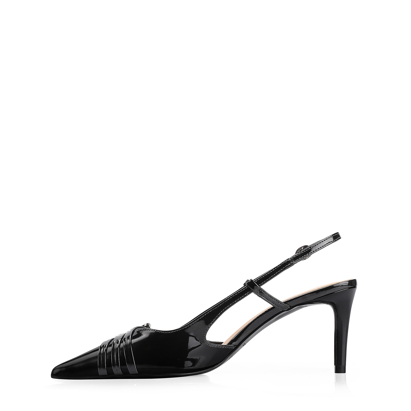 Scarpin Fivelas Verniz Preto