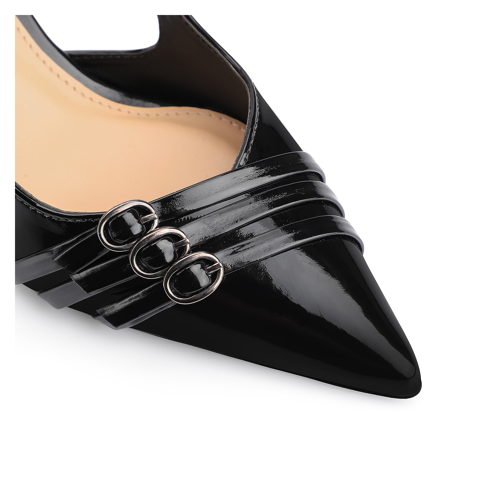 Scarpin Fivelas Verniz Preto