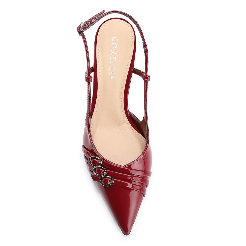 Scarpin Fivelas Verniz Vermelho Cereja - imagem 5
