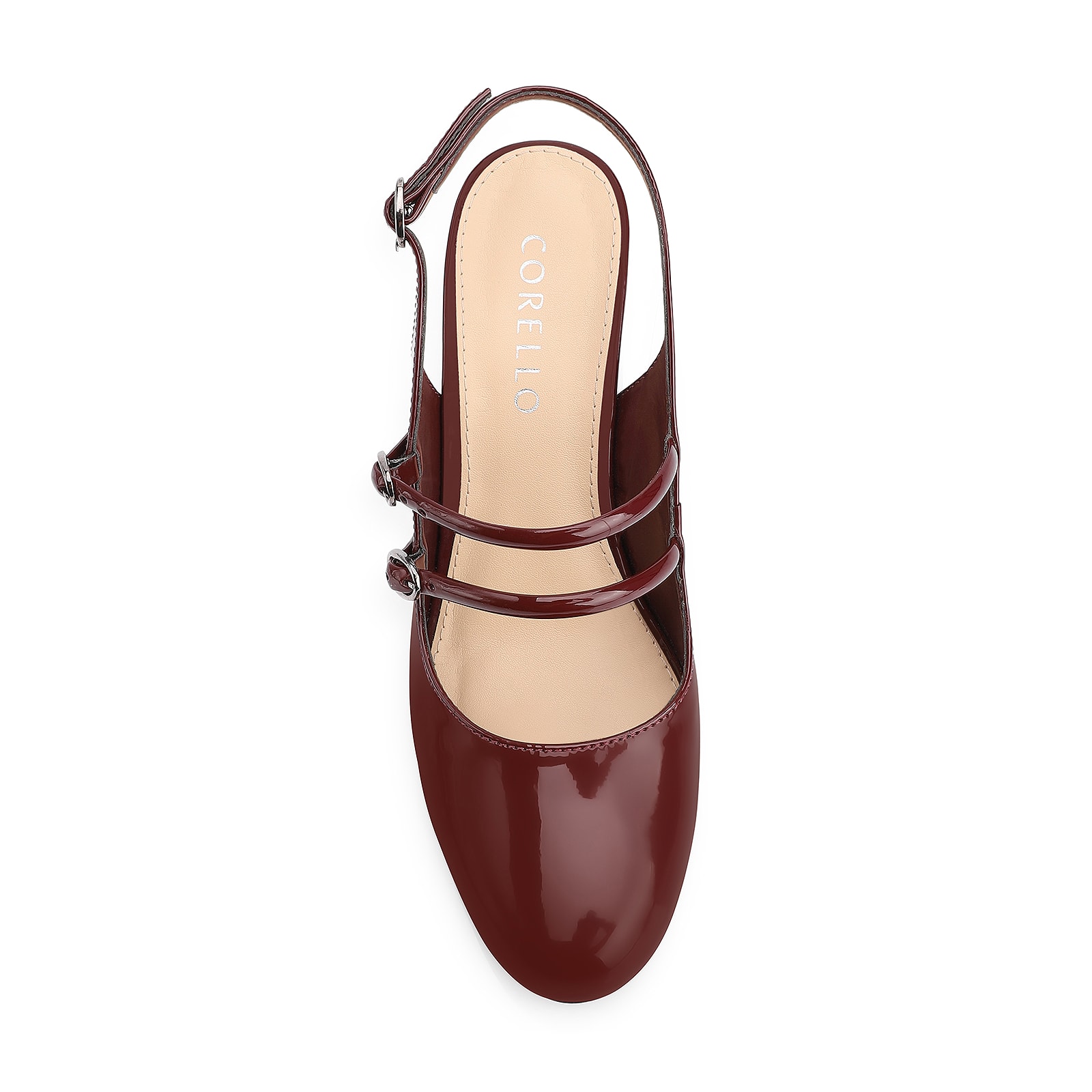 Scarpin Fivelas Verniz Vinho