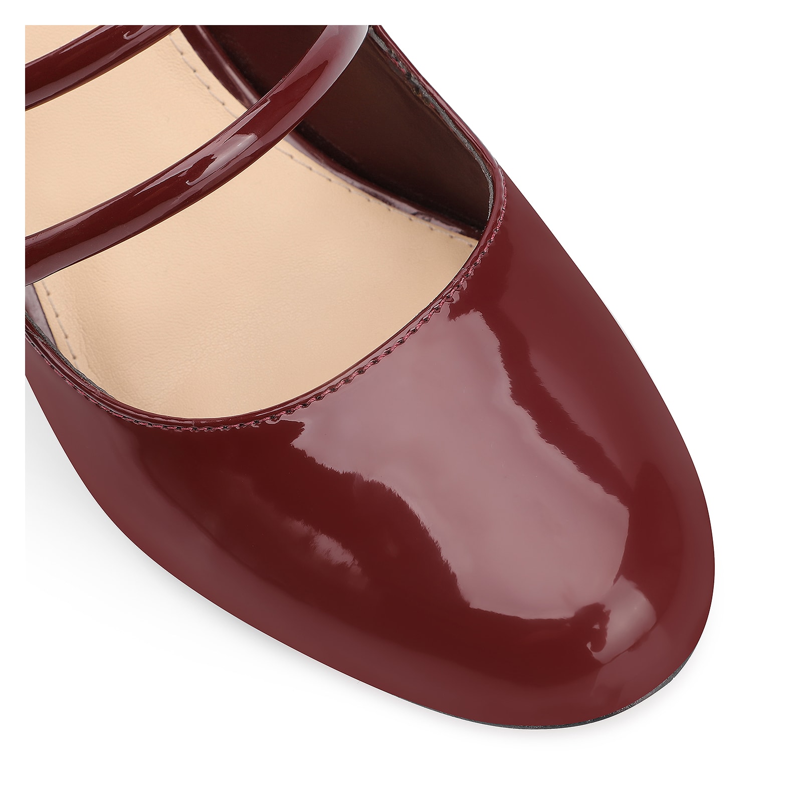 Scarpin Fivelas Verniz Vinho