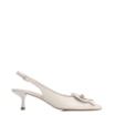 Scarpin Flor Couro Off White - imagem 3
