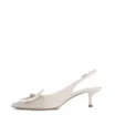 Scarpin Flor Couro Off White - imagem 5