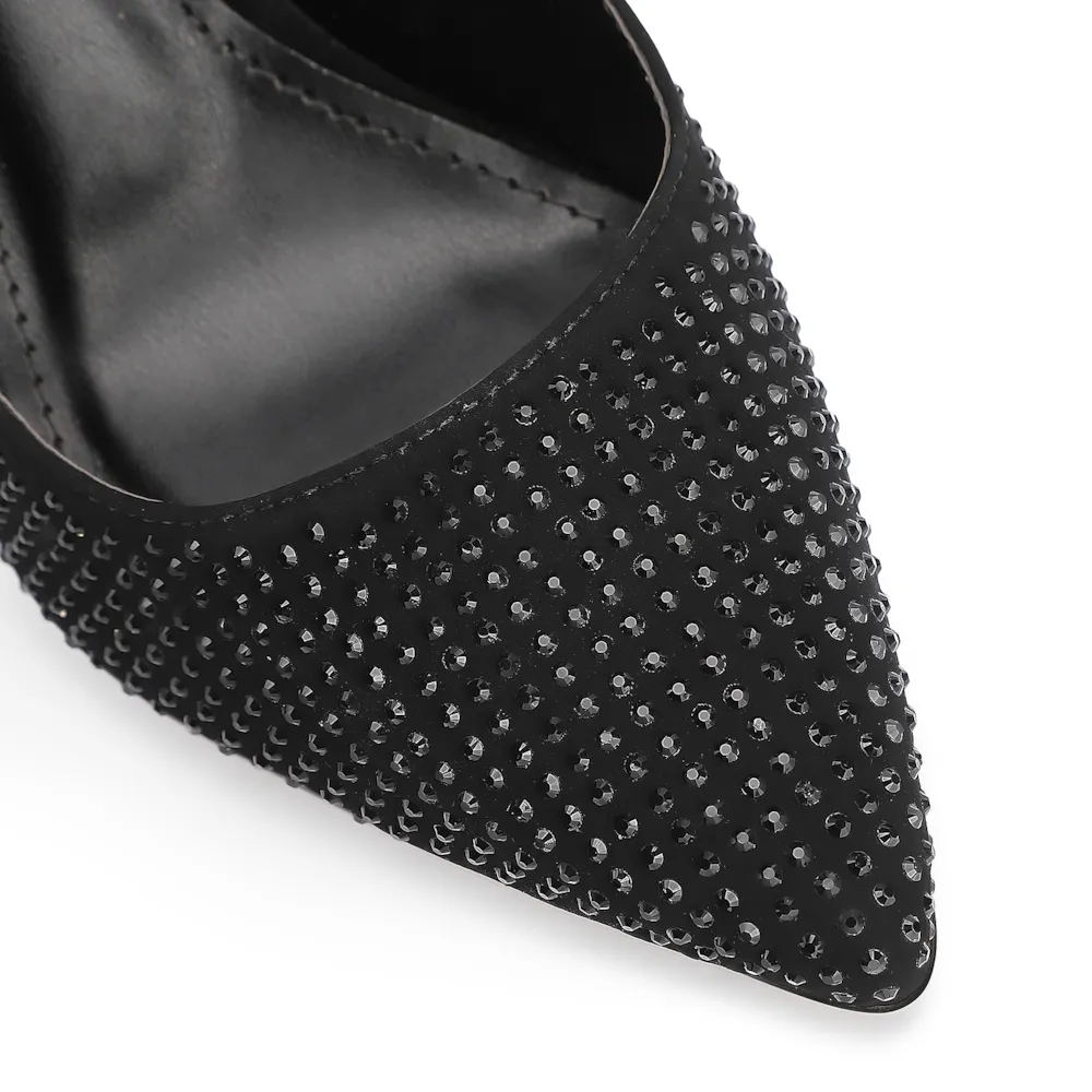 Scarpin Hotfix Alt Nobuck Preto - imagem 7
