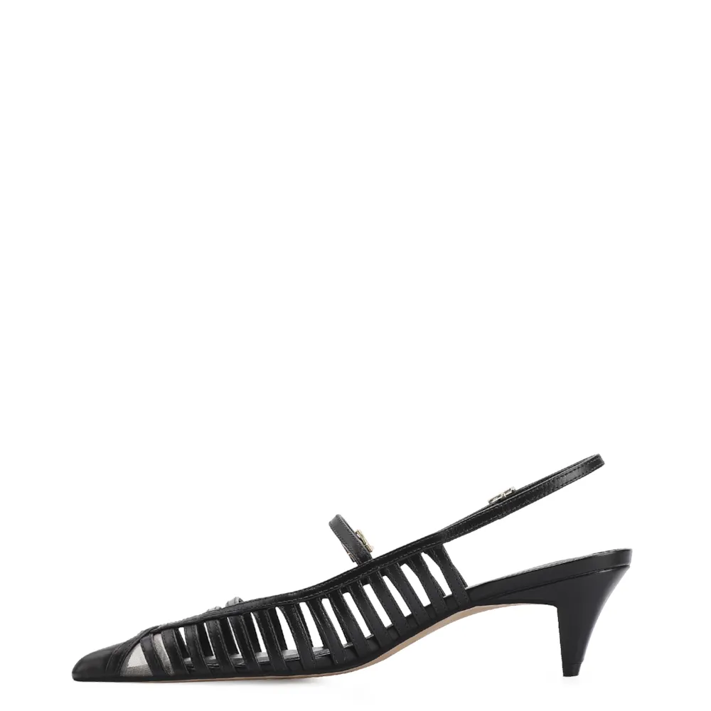 Scarpin Kitten Couro Preto - imagem 4