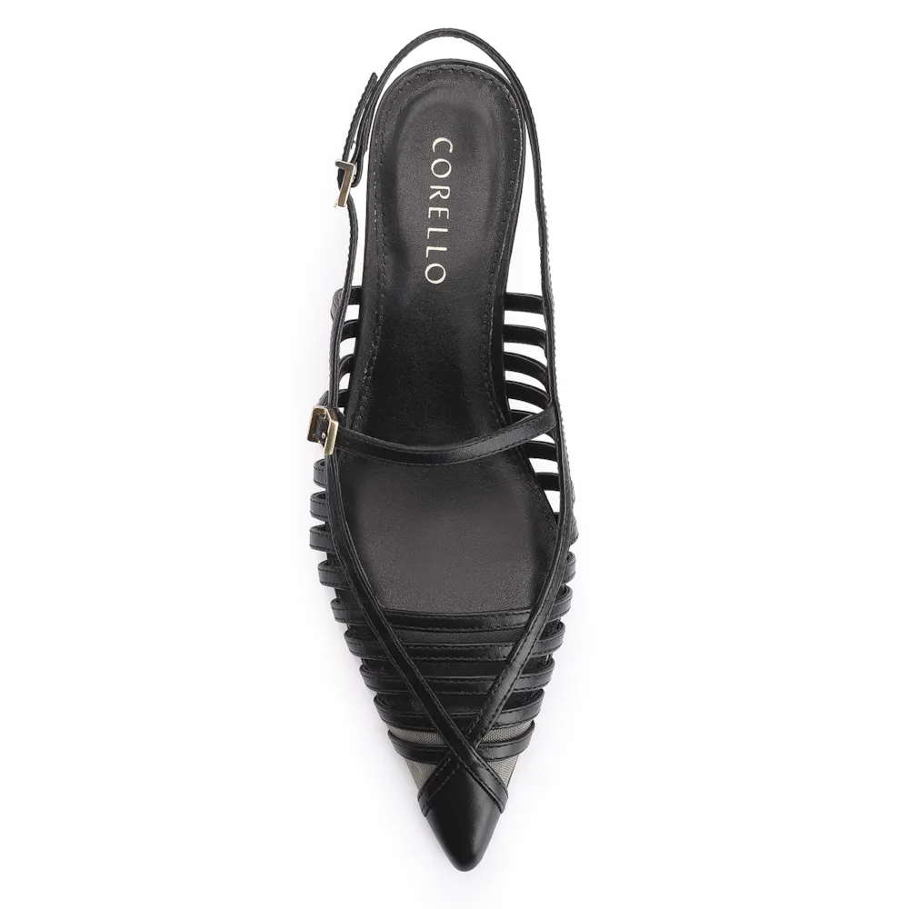 Scarpin Kitten Couro Preto - imagem 5
