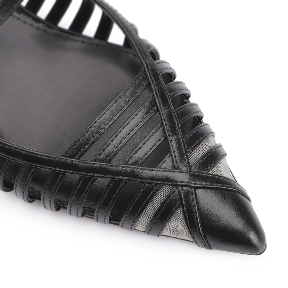 Scarpin Kitten Couro Preto - imagem 6