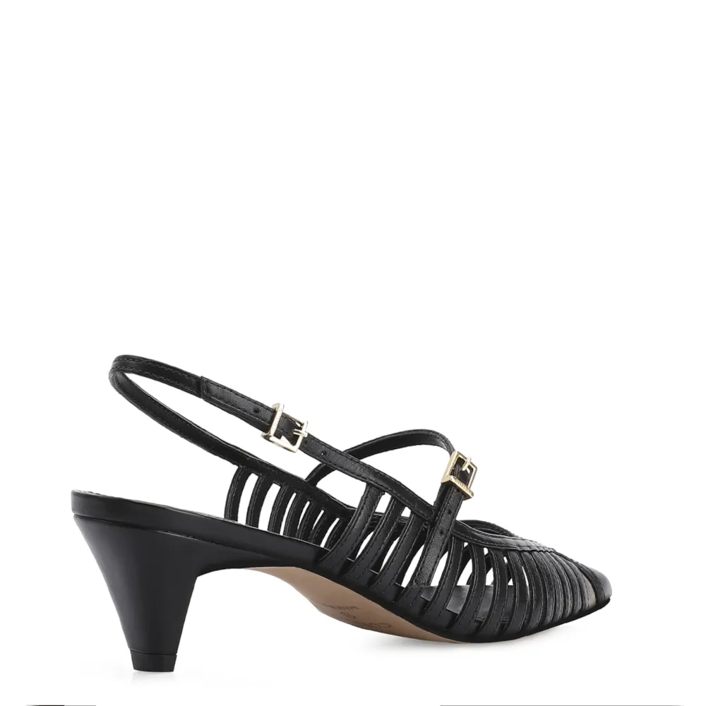 Scarpin Kitten Couro Preto - imagem 3