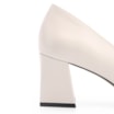 Scarpin Laço Couro Off White/Verniz Preto - imagem 7