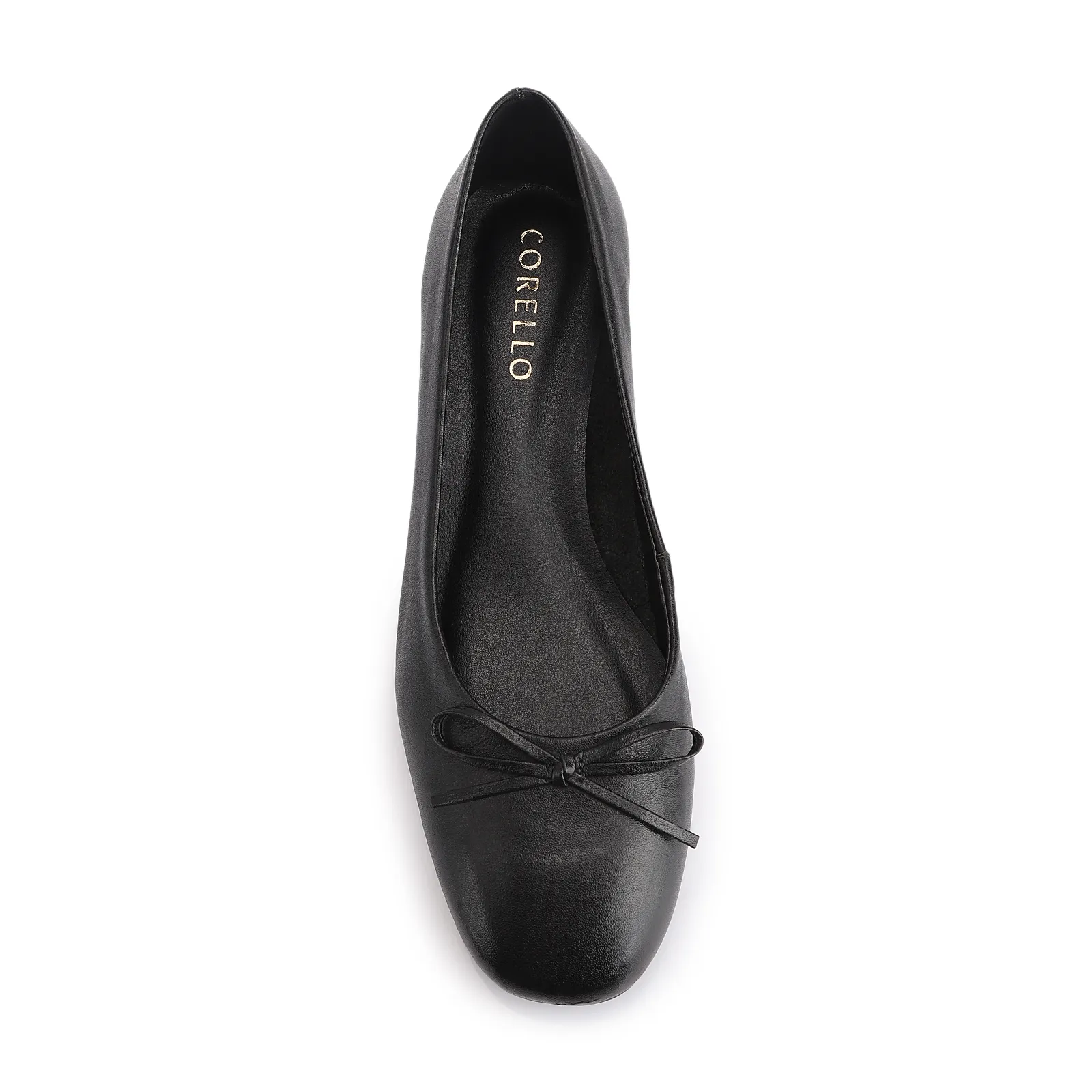 Scarpin Laço Couro Preto