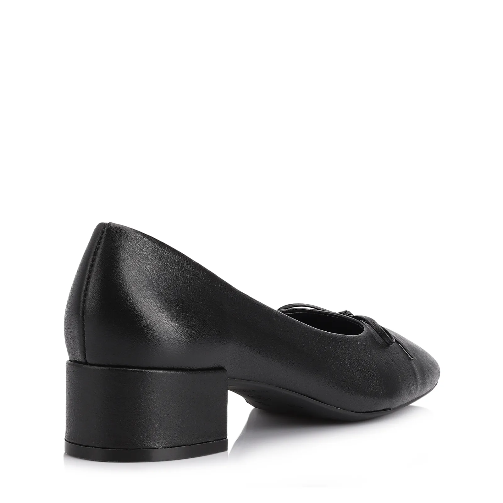 Scarpin Laço Couro Preto
