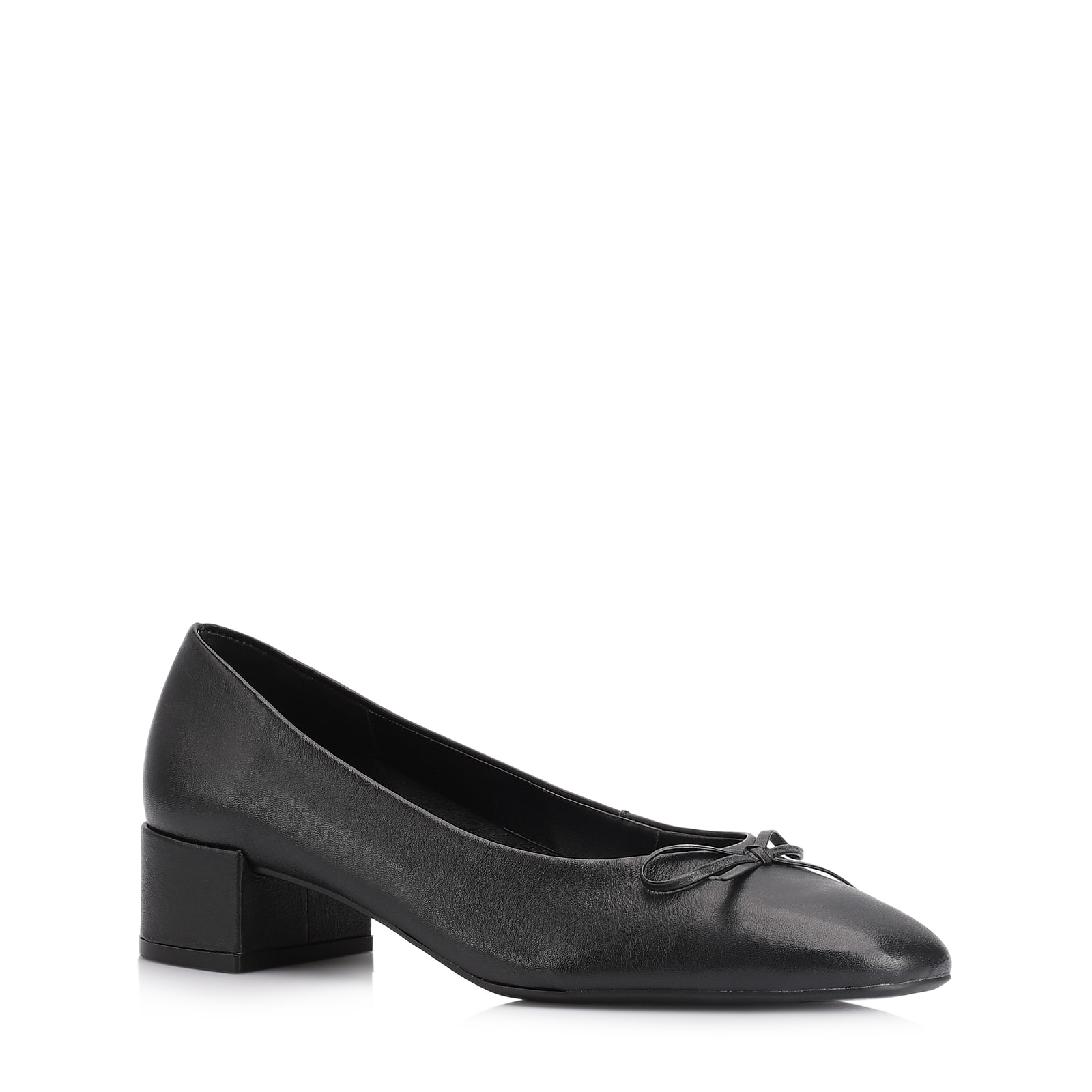 Scarpin Laço Couro Preto