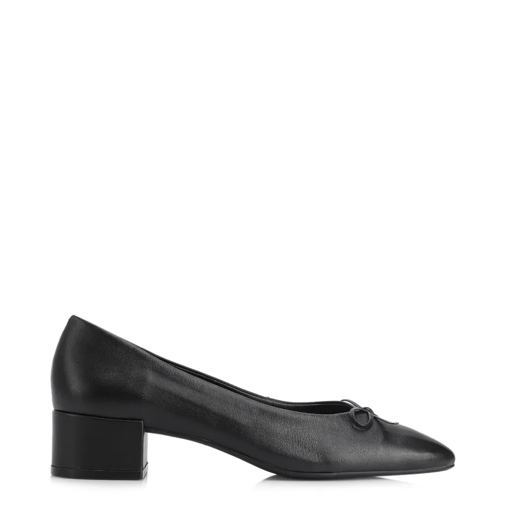 Scarpin Laço Couro Preto - imagem 2