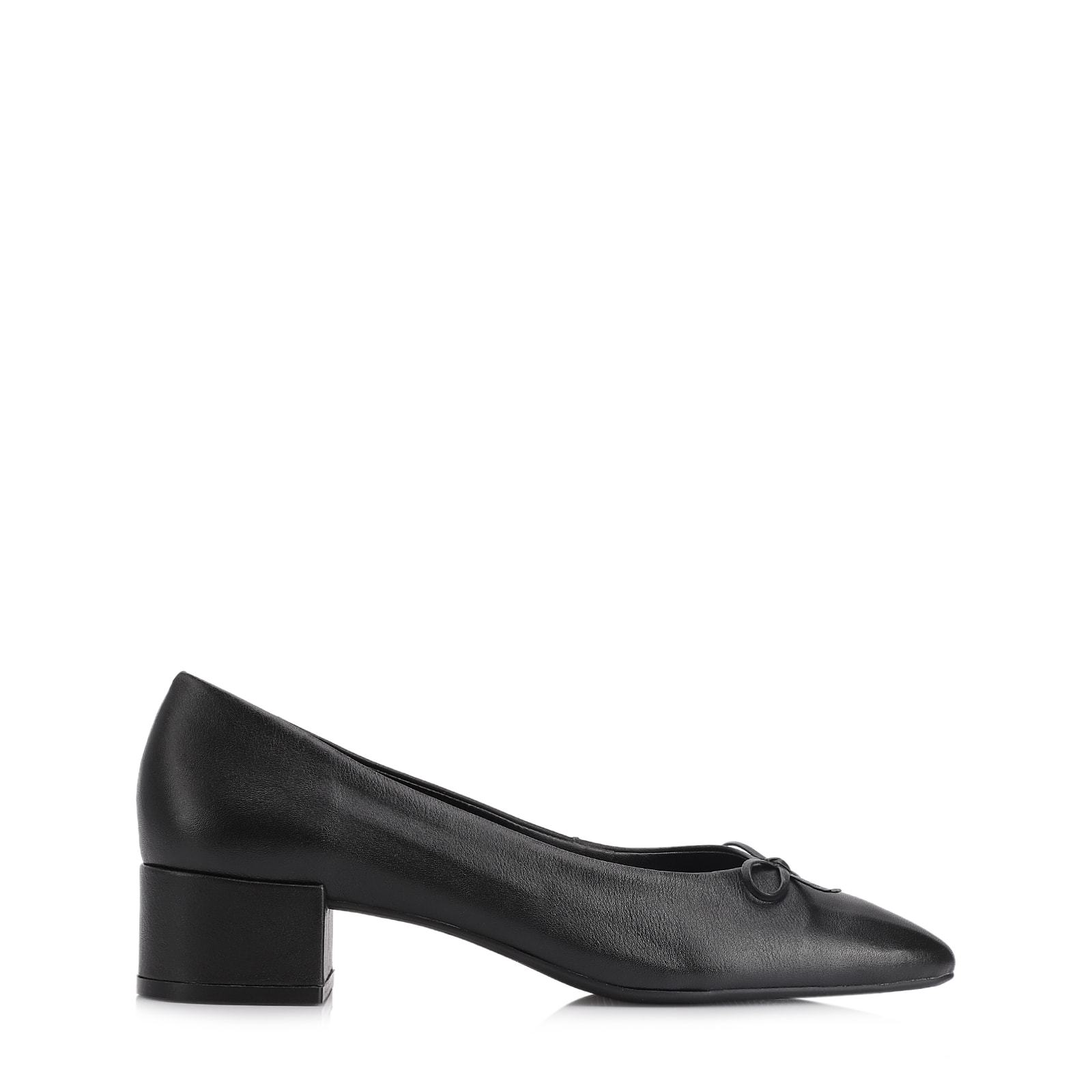 Scarpin Laço Couro Preto