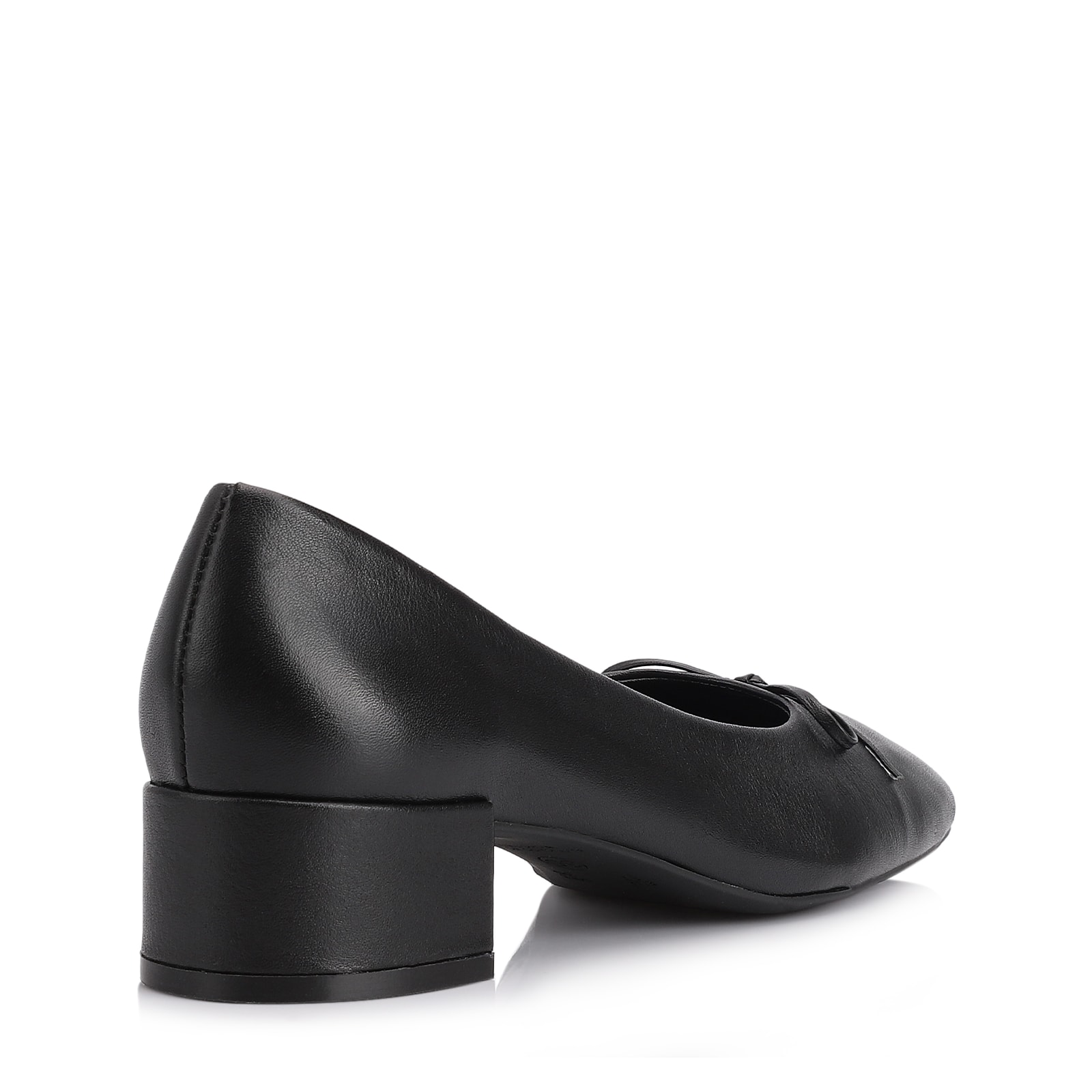 Scarpin Laço Couro Preto