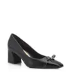 Scarpin Laço Couro Preto/Verniz Preto - imagem 1