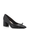 Scarpin Laço Couro Preto/Verniz Preto - imagem 1