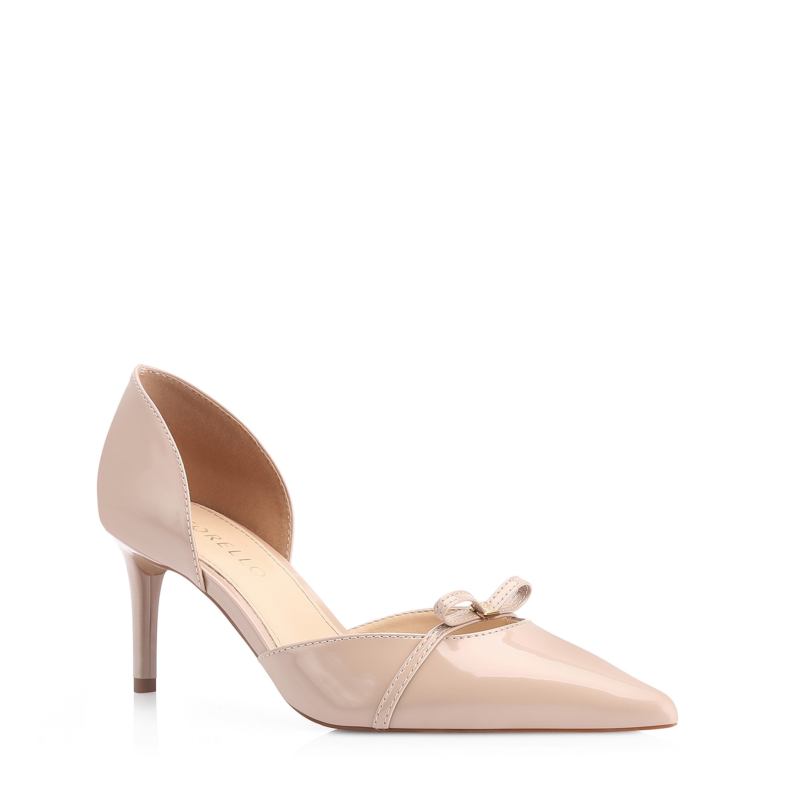 Scarpin Laço Verniz Bege