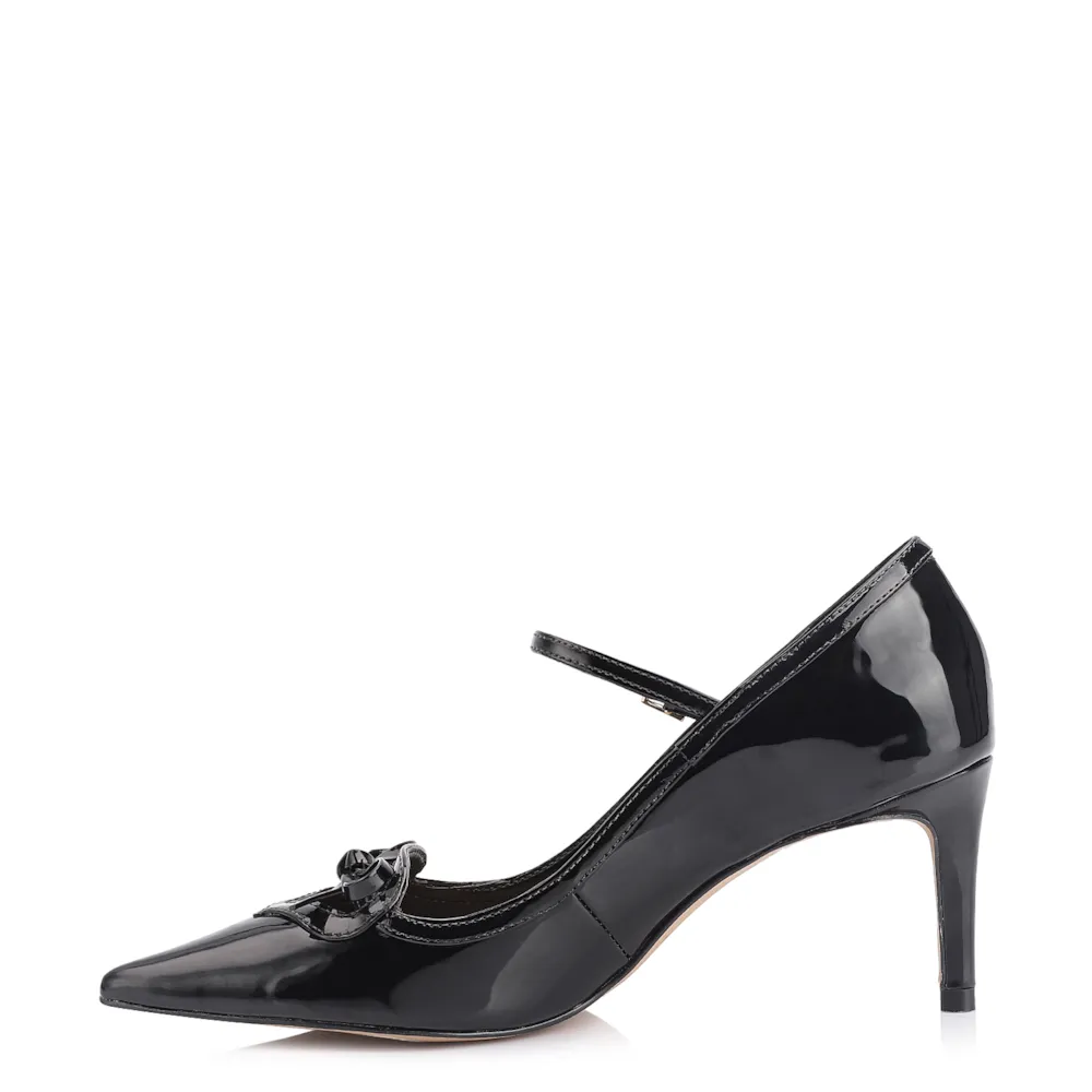 Scarpin Laço Verniz Preto - imagem 5