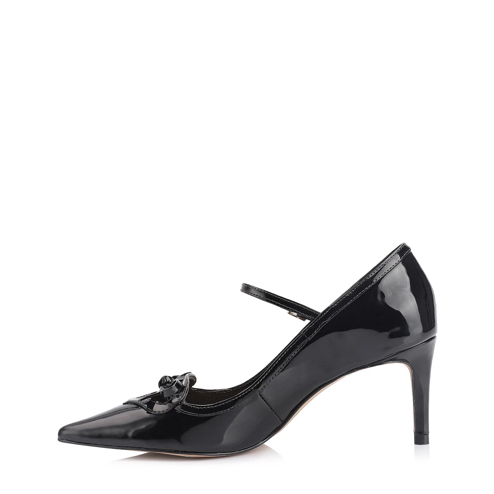 Scarpin Laço Verniz Preto