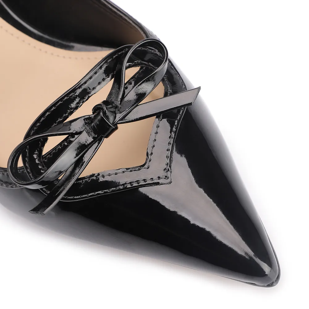 Scarpin Laço Verniz Preto - imagem 7