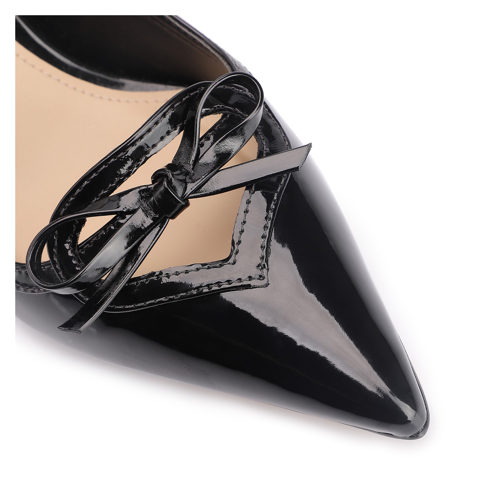 Scarpin Laço Verniz Preto