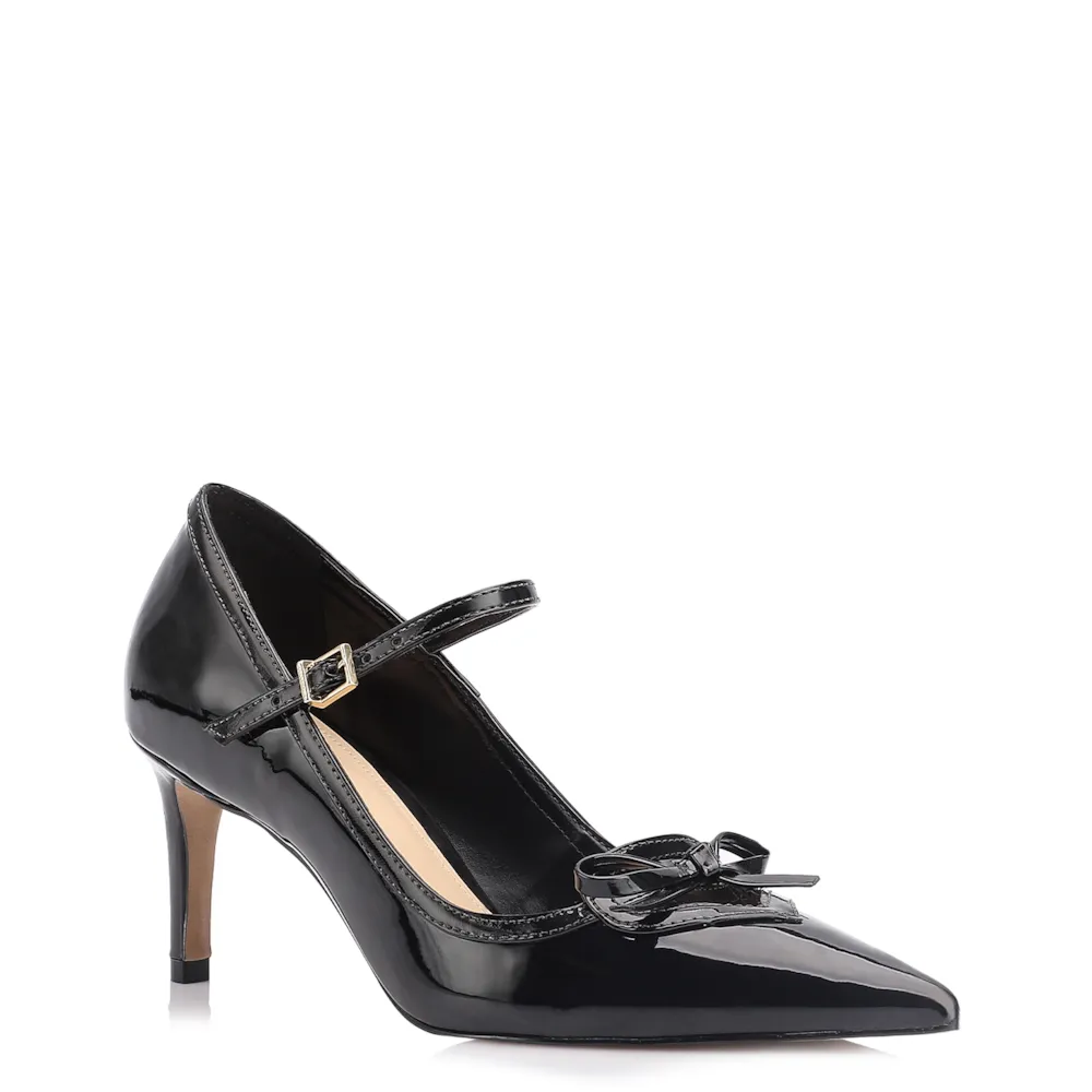 Scarpin Laço Verniz Preto