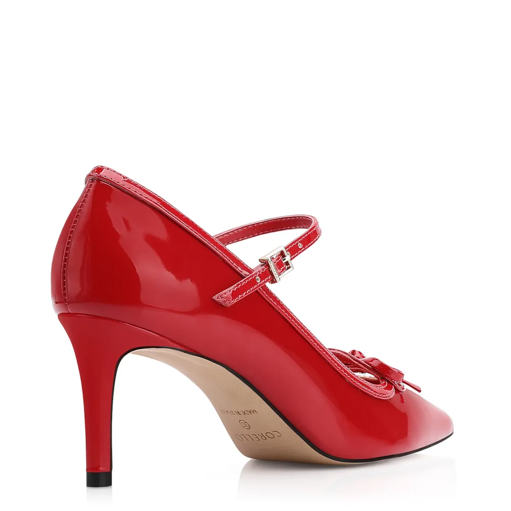 Scarpin Laço Verniz Vermelho - imagem 4