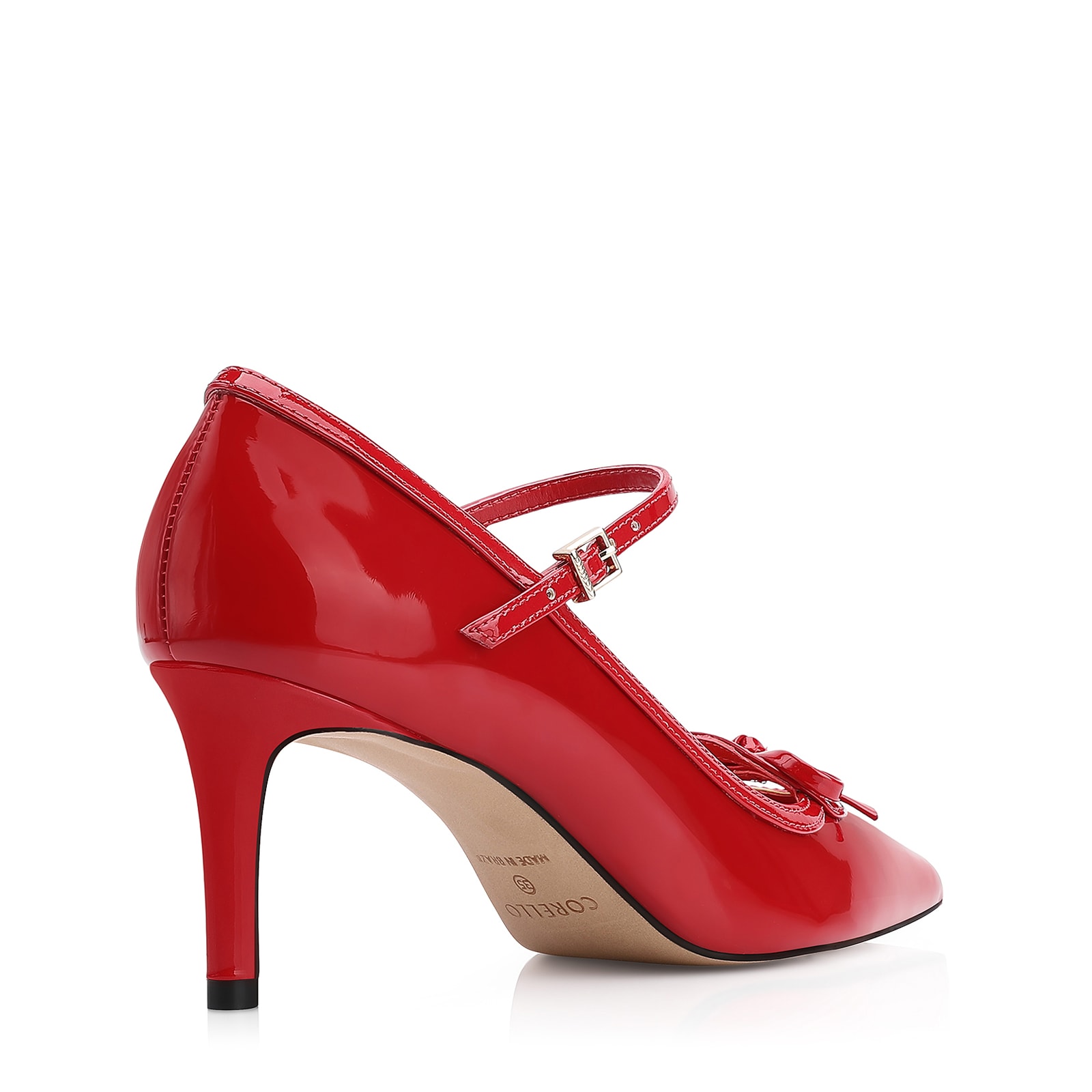Scarpin Laço Verniz Vermelho