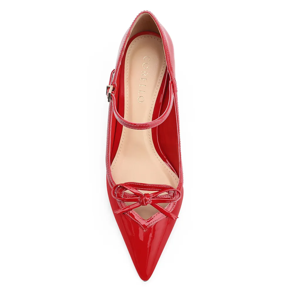 Scarpin Laço Verniz Vermelho - imagem 6